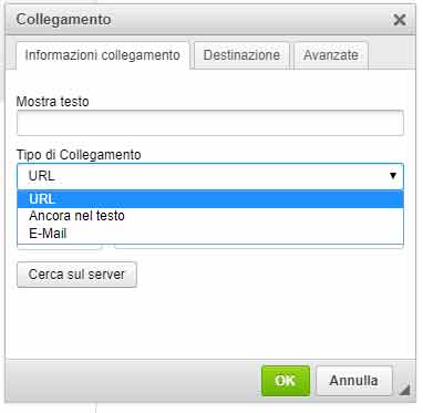 Tre tipi di link